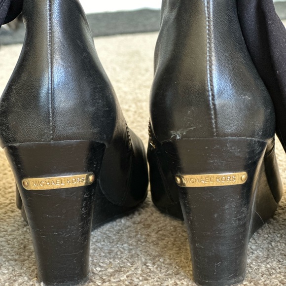 Michael Kors tall zip wedge boot size 8 - Picture 2 of 4